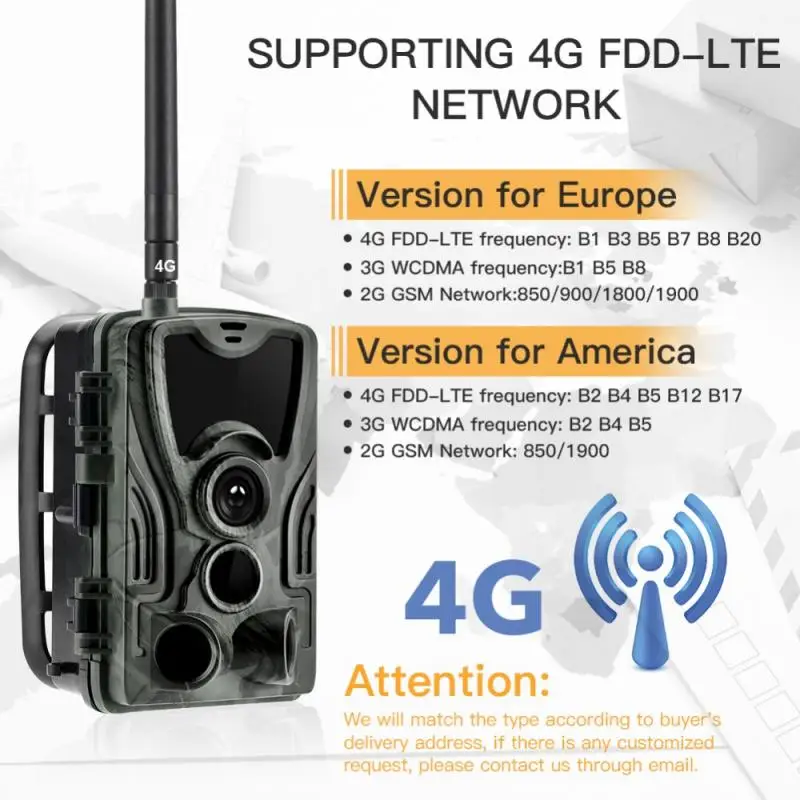 Охотничья камера HC801LTE 4G фотоловушка с GSM MMS инфракрасное ночное видение для охоты
