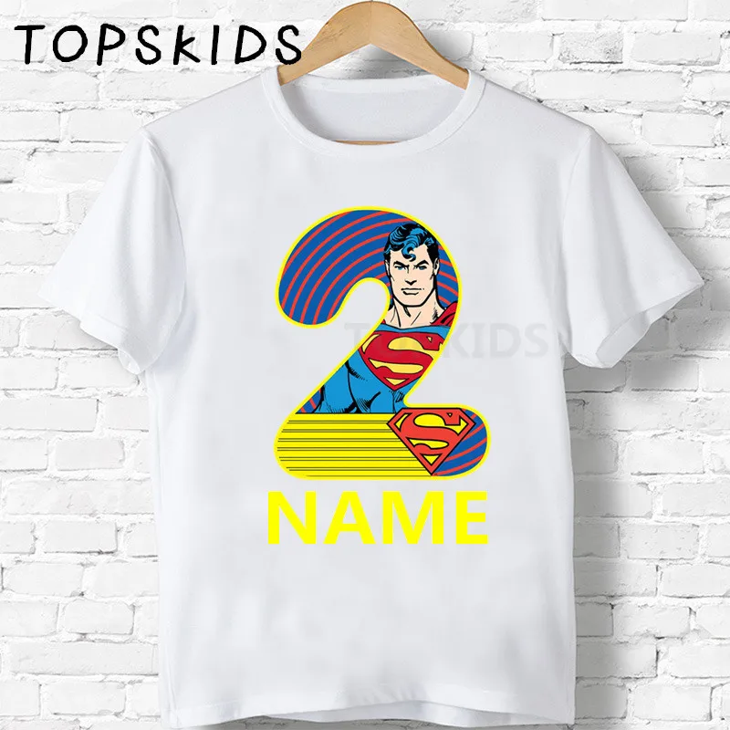 2020 детская одежда для маленьких мальчиков на день рождения номер 1 ~ 9 Супермен