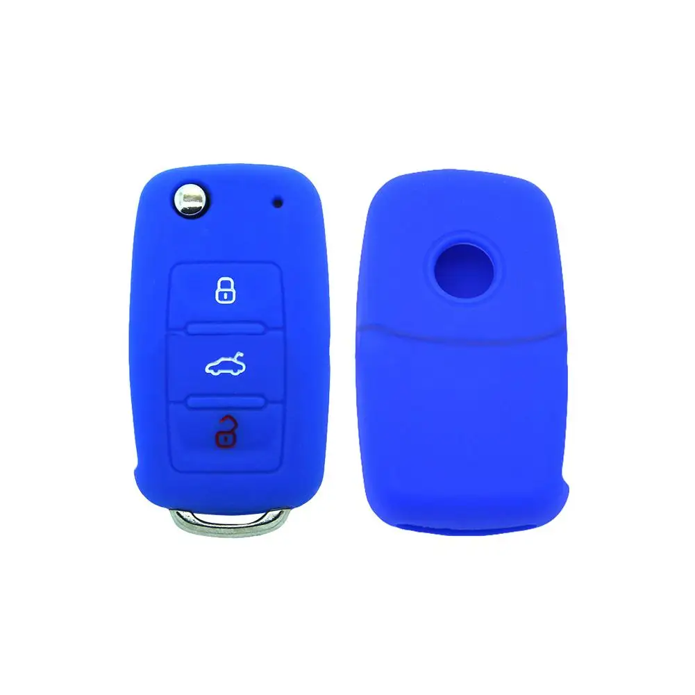 Силиконовый чехол для автомобильного ключа VW Golf Bora GOLF Passat for Skoda Octavia A5 Fabia For SEAT