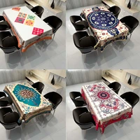 luxurious mandala rectangular tablecloths home living room waterproof anti stain table cloth ethnic style table cover decoration