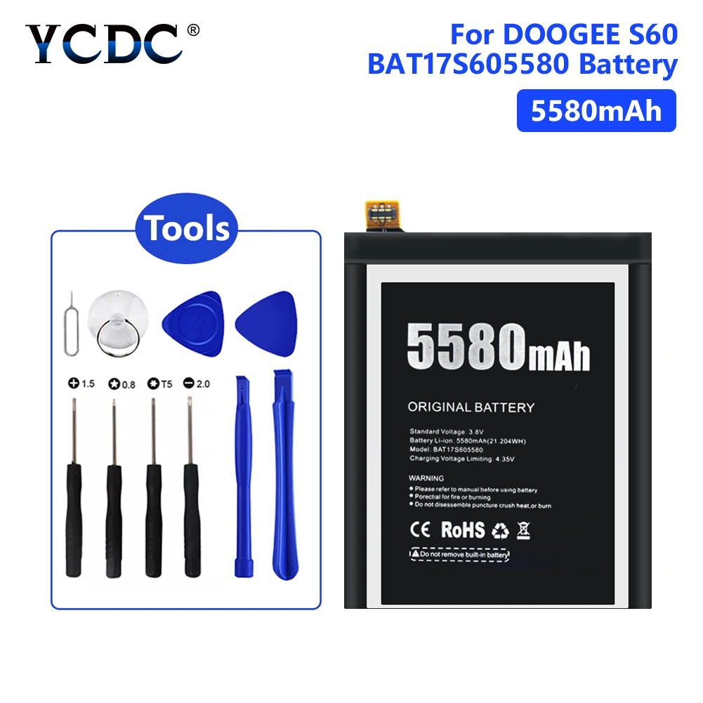 

Аккумулятор для смартфона DOOGEE S60 S60 Lite, 5580 мАч