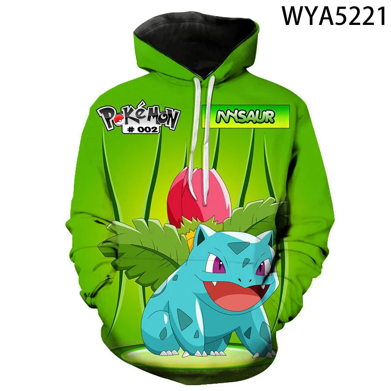 

Spring And Fall Hoodies Cool Game Pokemon Men Women Children 3D Printed Hooded Pullove Long Sleeve Sweatshirts Boy Girl Kids