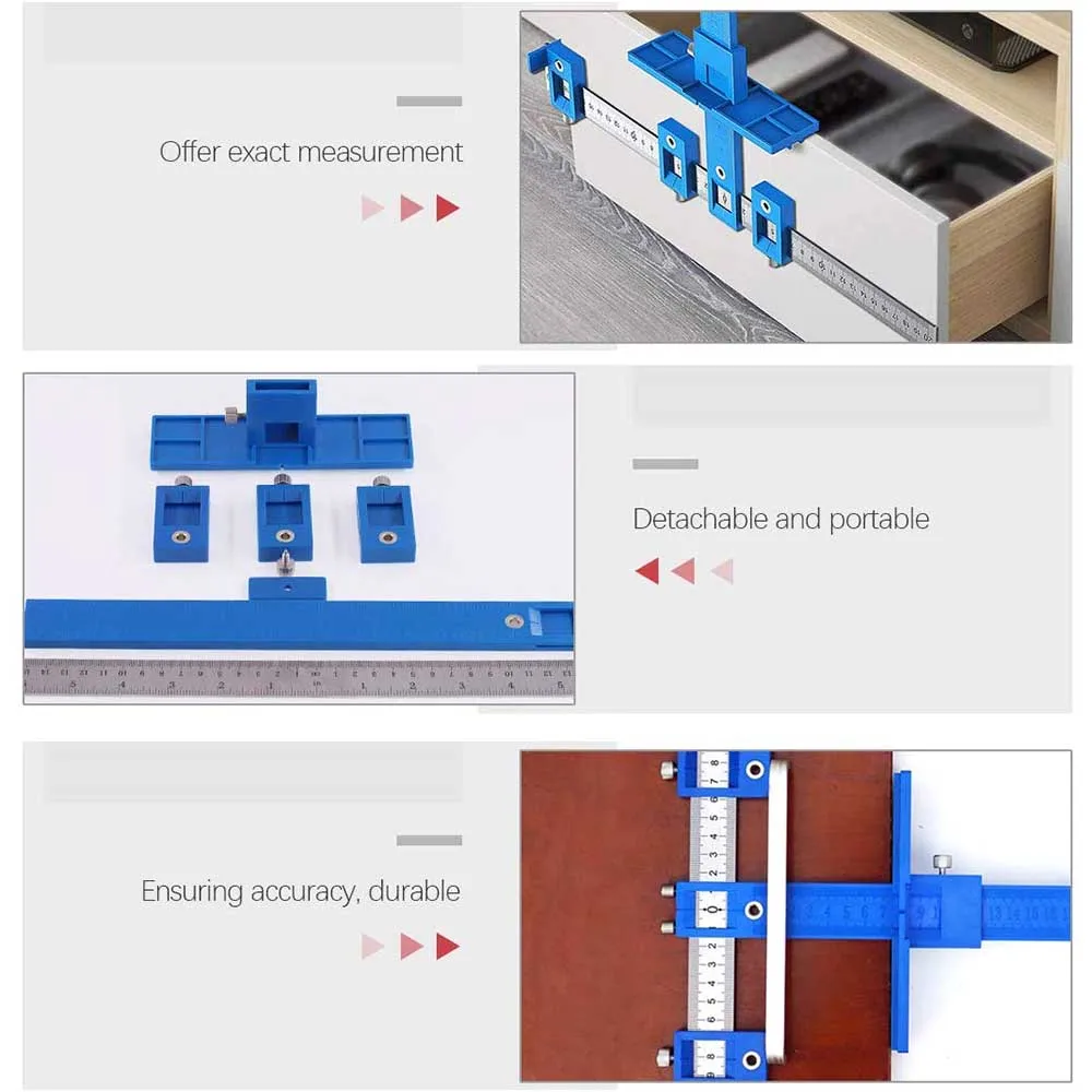 

Multi-Function Drill Punch Locator Furniture Woodworking Drill Guide Adjustable Punch Positioner Hole Punch Jig Tool