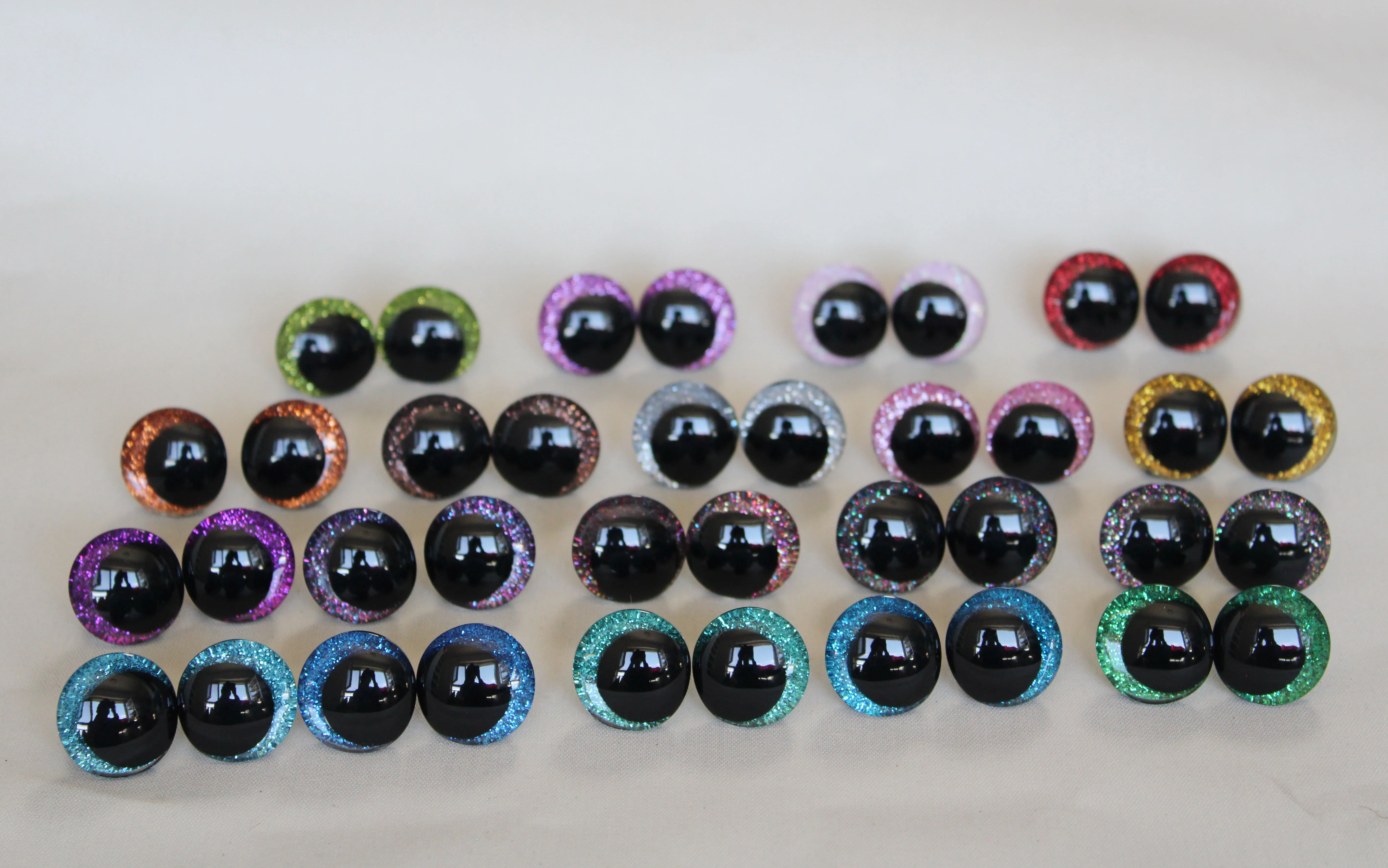 Новая мультяшная 3D Мерцающая игрушечная кукла глазки с шайбой 19 цветов на выбор 5