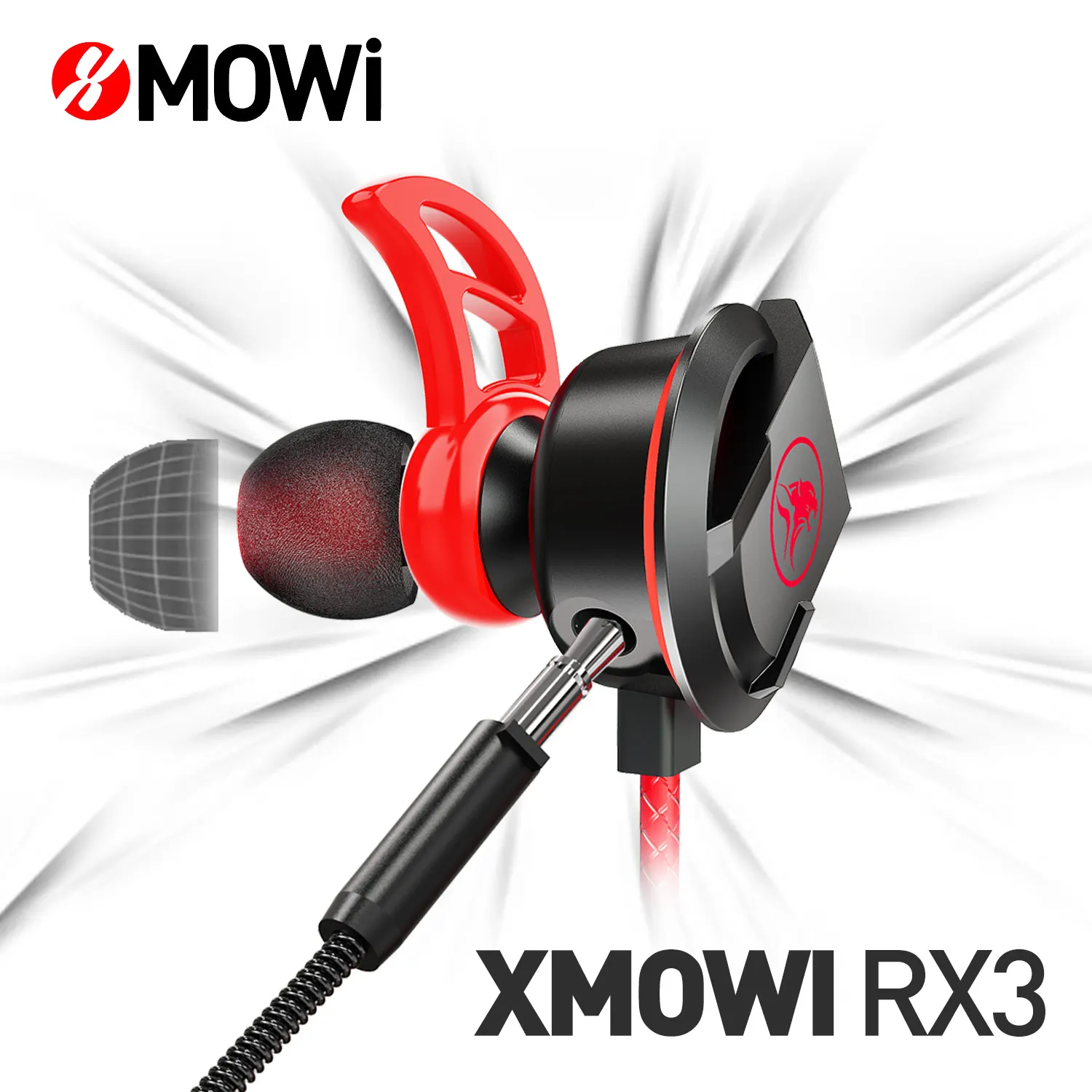 plextone xmowi rx3 gaming earphone in ear headset wired headphones with detachable mic for mobile phonelaptoppcps5 free global shipping