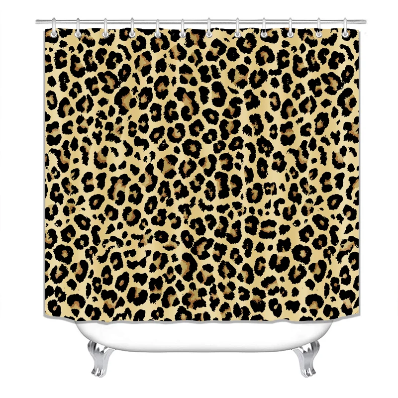 

Shower Curtain, Bathroom Curtains Accessories-Leopard Cloth,Decorations