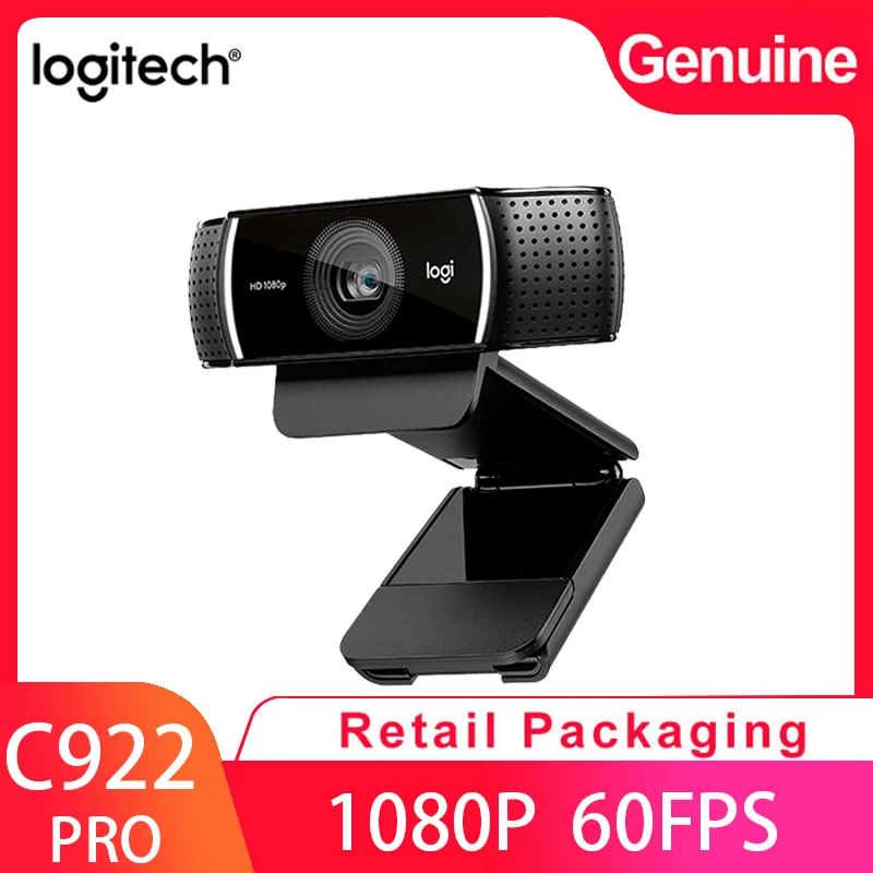 Original Logitech C922 Pro 1080P Web 30FPS Full HD Webcam Built-in Microphone With Tripod For Streaming Recording