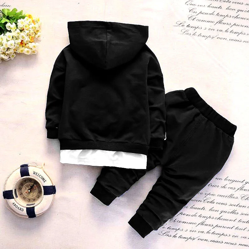 2019 Fashion Autumn Winter Baby Boy Girl Clothes Sets Newborn Tracksuits Zipper Long Sleeve Hooded +Pants 2PCS Kids Colthes Set | Детская
