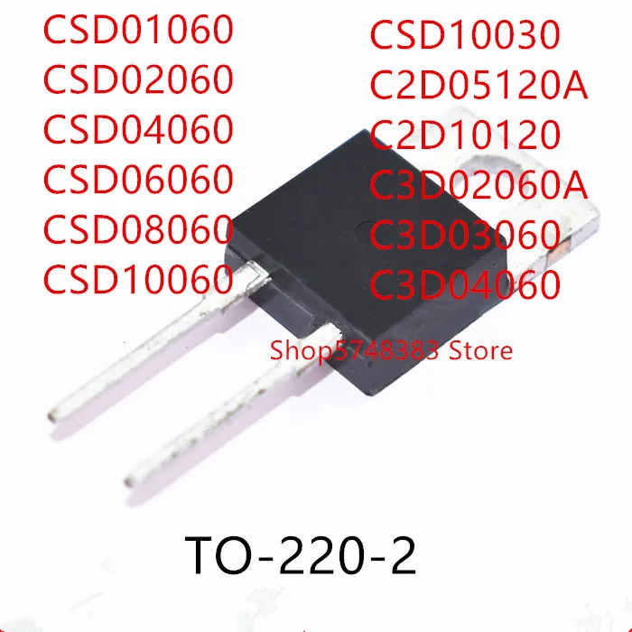 10PCS CSD01060 CSD02060 CSD04060 CSD06060 CSD08060 CSD10060 CSD10030 C2D05120A C2D10120 C3D02060A C3D03060 C3D04060 TO-220-2 | Электроника