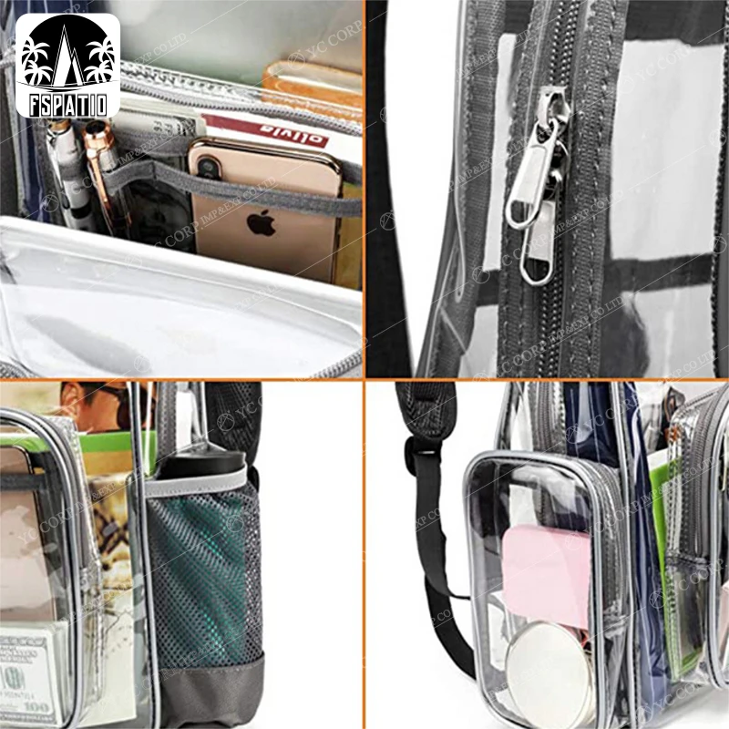 

Christmas Gift Fashion PVC Transparent Sports Backpack