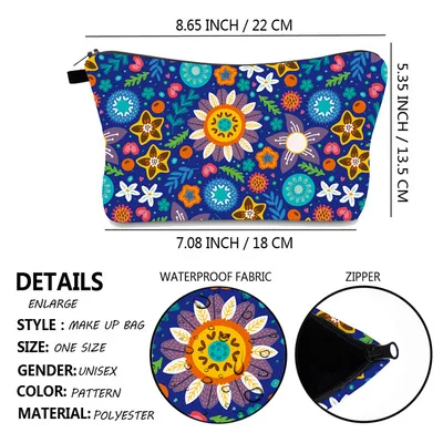 

Printed Pencil Bag Fashion Women Cosmetics Organizer Bag for Travel Colorful Storage Bag for Lady Small Gift Bag