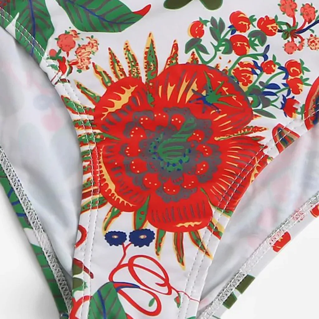 

2020 New swimwear women summer Printing Bandage Bikini Push-Up Pad Swimwear Swimsuit Beachwear *