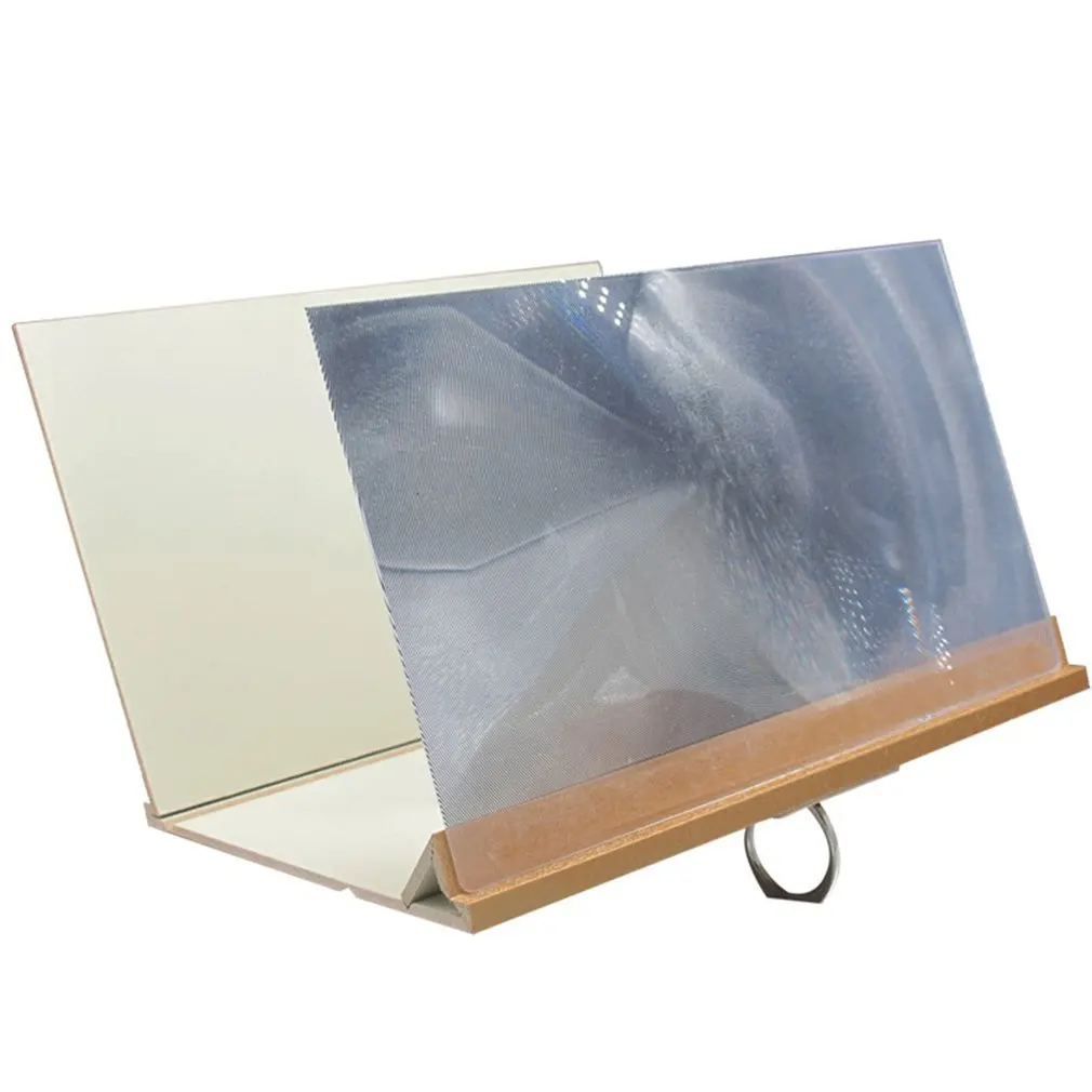 HD деревянный мобильный телефон стенд 3D экран зум дисплей усилитель видео