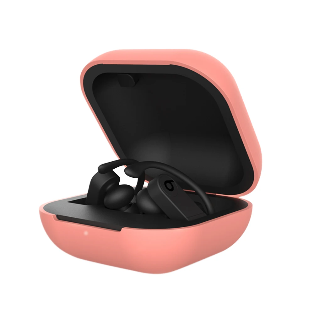 Coral Orange Силиконовый чехол для наушников для Beats Powerbeats Pro, беспроводные Bluetooth спортивные наушники, чехол, чехлы из ТПУ, мягкая зарядная коробка, оболочка - Цвет: Coral Orange