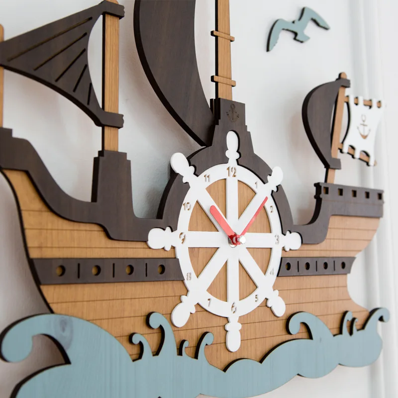 Бесшумные креативные настенные часы для гостиной оригинальные деревянные арт