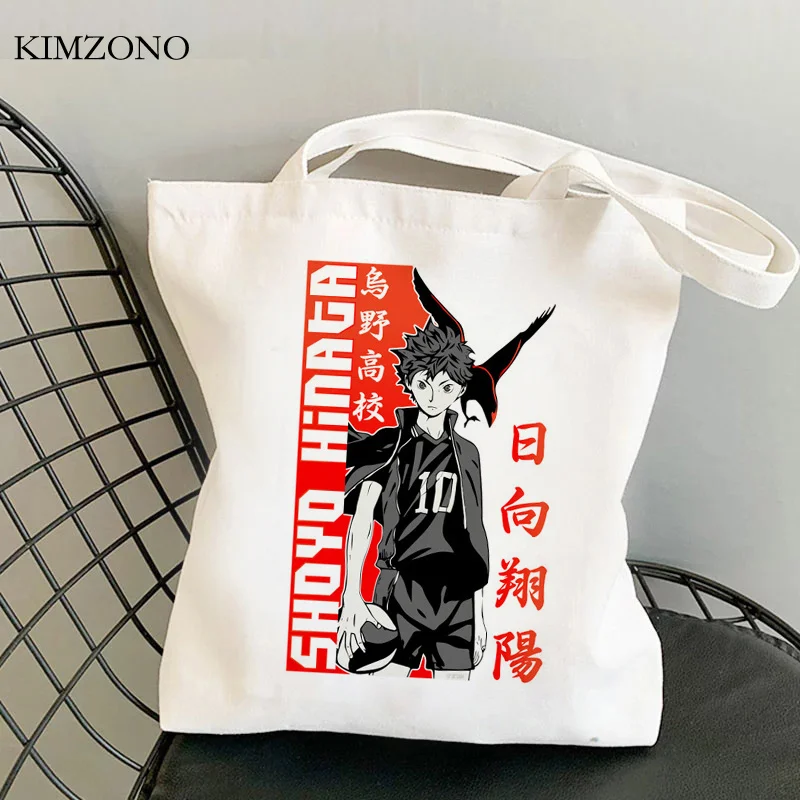 

Haikyuu сумка для покупок, хлопковые сумки для покупок, Холщовая Сумка, сумка для покупок ecobag
