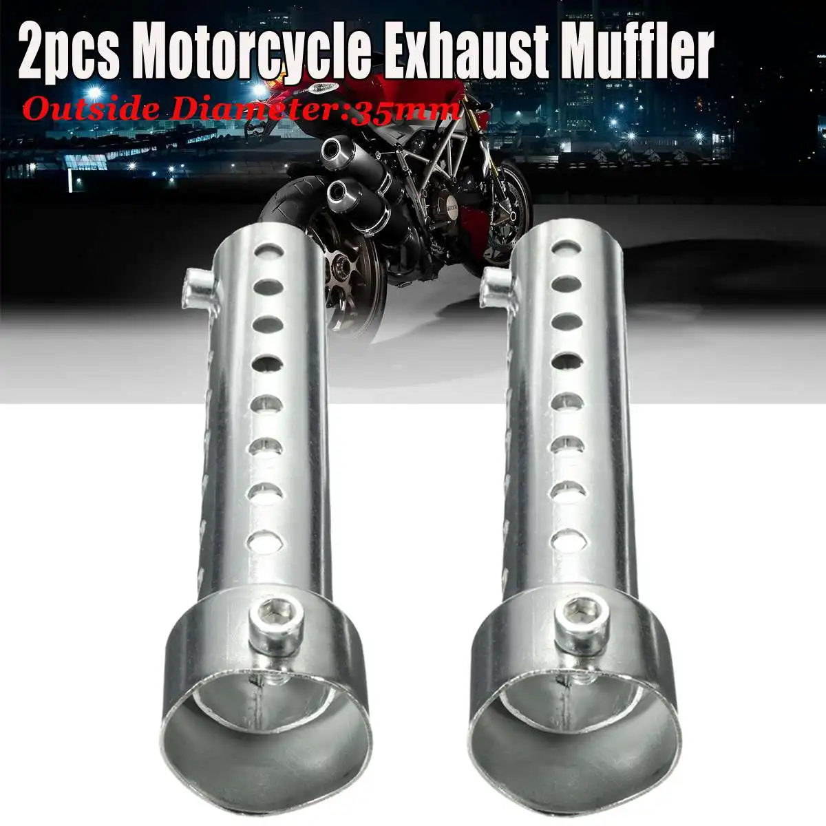 

Шумоподавляющий глушитель для мотоцикла, регулируемый глушитель для выхлопных газов 35 мм/42 мм/45 мм/48 мм/60 мм