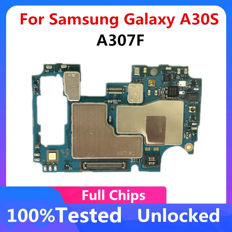 Original For Samsung Galaxy A30s A307F Motherboard Unlocked Logic Board With Full Chips Android System | Мобильные телефоны и