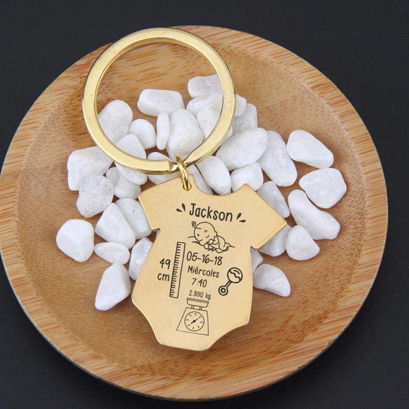 Детский комбинезончик брелок запись о рождении малыша информация для статистика