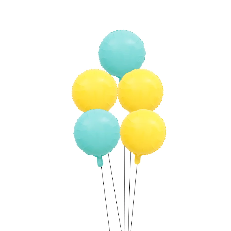 

Happy Birthday Macaron Round Balloon 5pcs 18inch Foil Helium Balloon Wedding Baby Shower Birthday Party Decoration Supplies