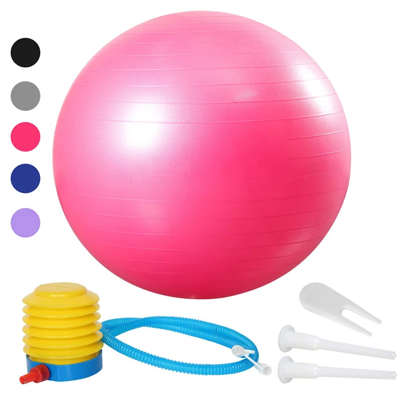 

55/65/75cm Yoga Exercise Ball Pilates Fitness Gym Balance Fit ball Anti Burst Slip Resistant Balance Ball for Workout Fitness