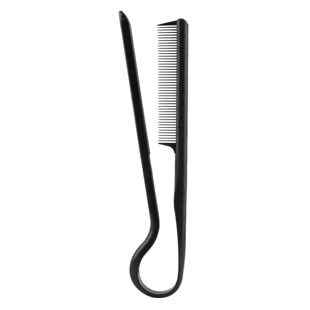 

DIY Styling Straightening V Comb Clip-Type Hairdressing Hair Straightener Stretch Combs Barber Combs Barber Accessories Black