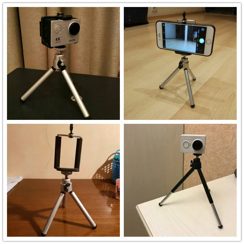 Мини штатив для телефона iphone 6s 7 Samsung Xiaomi с зажимом креплением камеры Nikon Gopro 5 4 Session