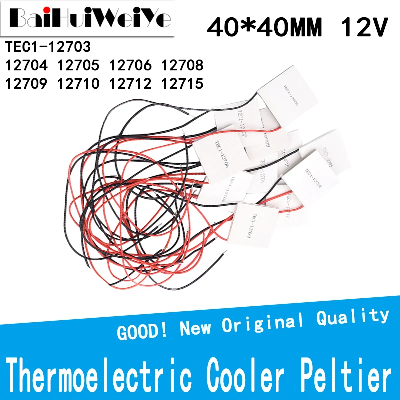 

TEC1-12703 12704 12705 12706 12708 12709 12710 12712 12715 Thermoelectric Cooler Peltier 40*40MM 12V Peltier Elemente Module