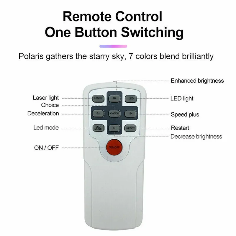 

Rotating LED Projector Light Starry Sky Ocean Wave Star Galaxy Night Lamp USB Lamp for Bar 02