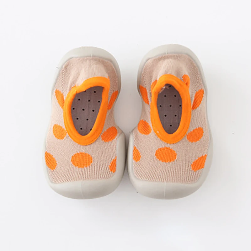 Khaki dots Kalupao новорожденных мальчиков и девочек обувь для малышей Мягкая Детская подошва противоскользящая детская обувь - Цвет: Khaki dots