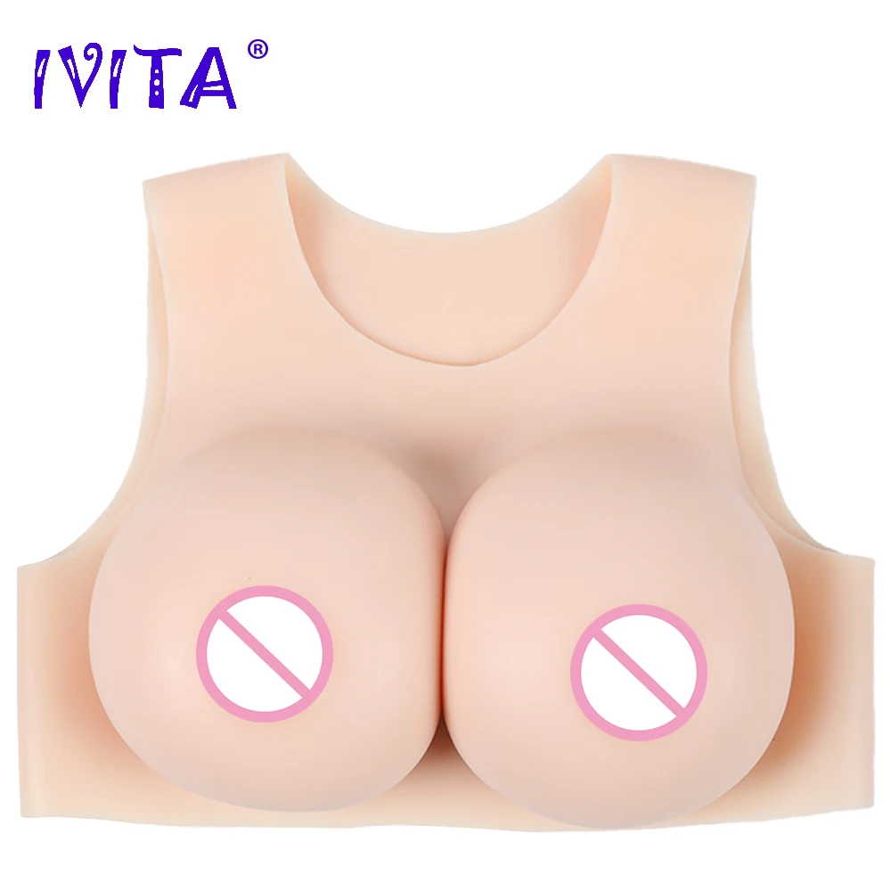 IVITA Artifical Silicone Breast Forms Huge Fake Boobs Breasts G Cup for Crossdresser Transgender Enhancer Drag-Queen Shemale
