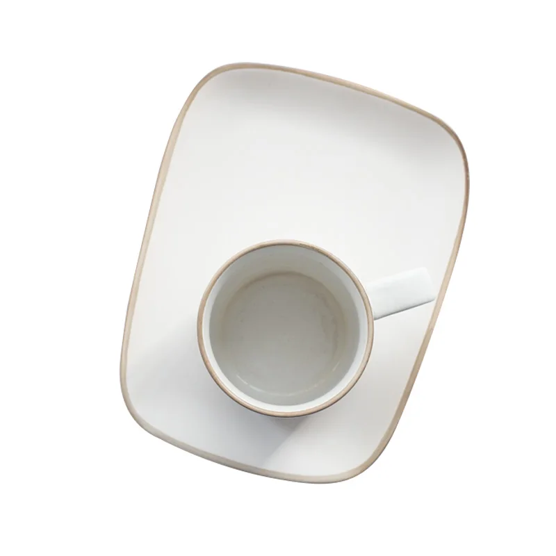 Винтажная керамическая кофейная чашка в комплекте фарфоровая офисная