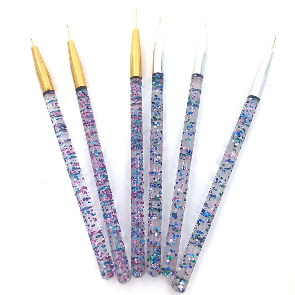 

3 шт., набор кистей для маникюра с французскими полосками