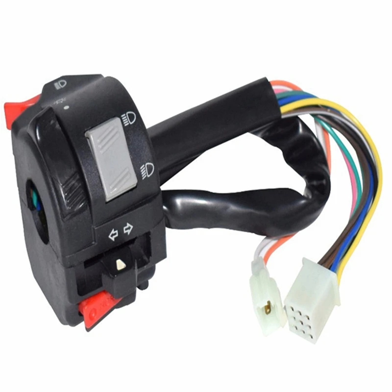 

Universal Handle Switch Handlebar Motorcycle Horn ON-OFF Turn Signal Headlight Switch