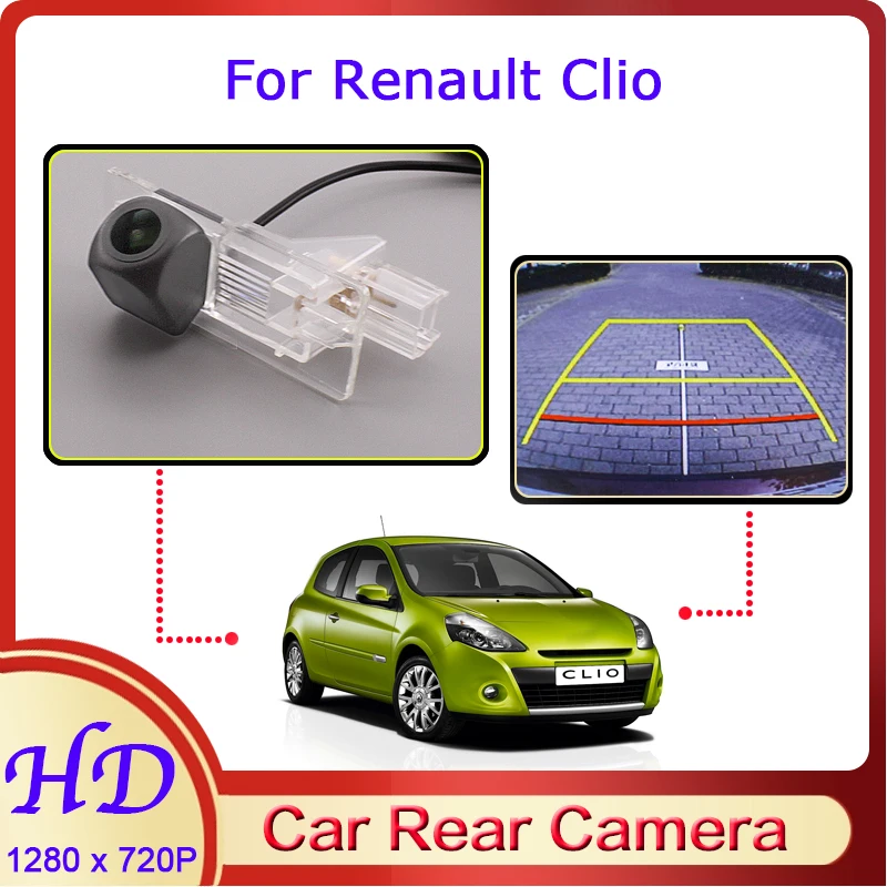 

Автомобильная камера заднего вида «рыбий глаз» для Renault Clio 3 III 2005 ~ 2017, HD предназначенная для ночного видения камера заднего вида для резервн...