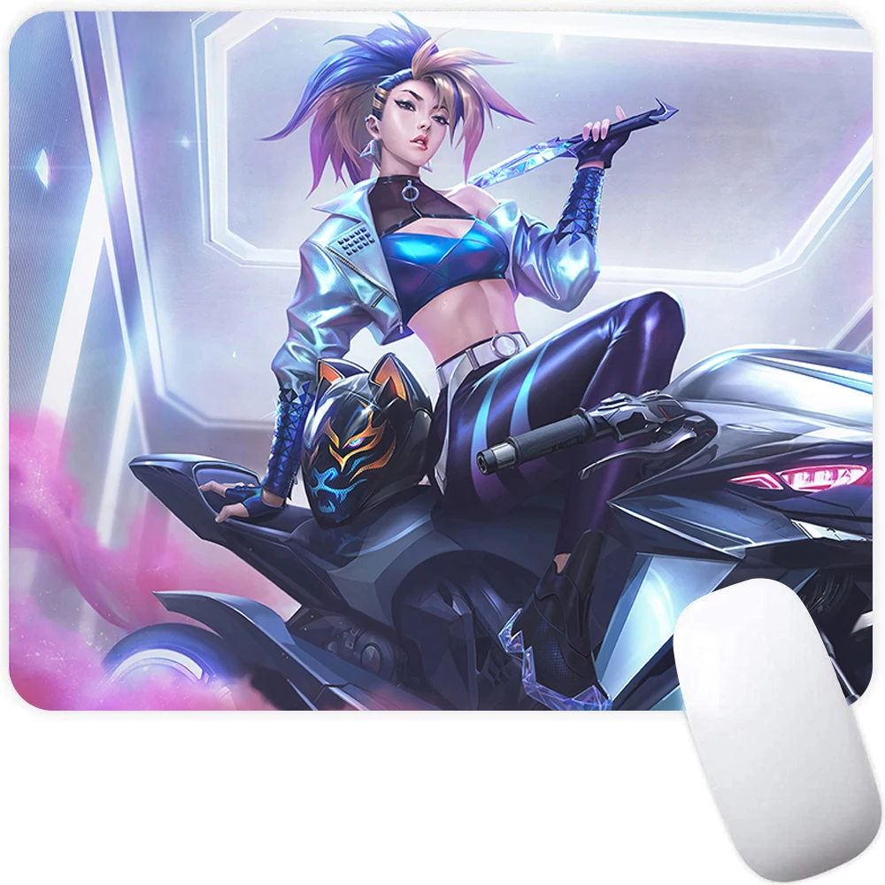 

League of Legends Akali Small Gaming Mouse Pad Computer Office Mousepad PC Gamer Mouse Mat Laptop Mausepad Keyboard Mat Desk Pad