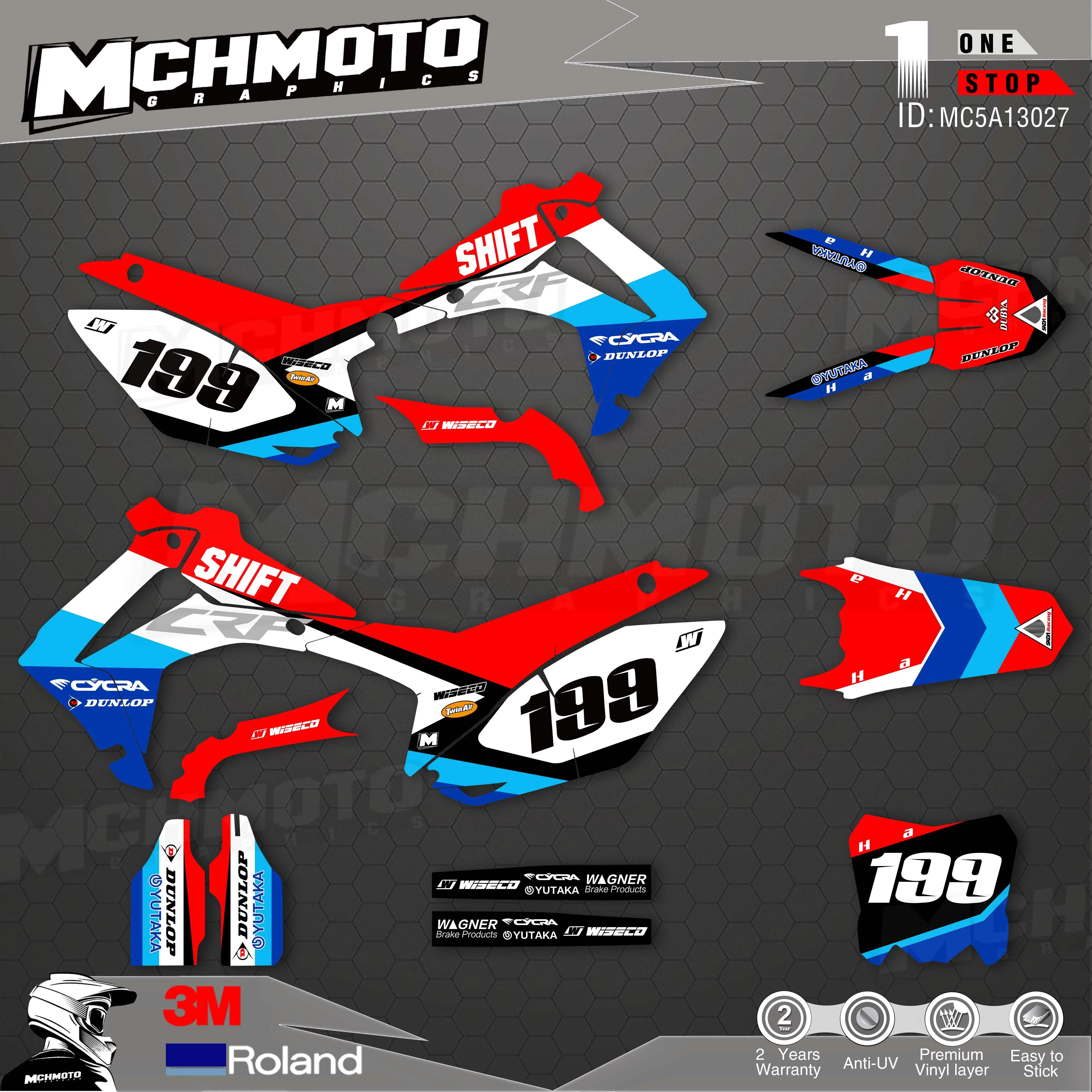 

Фотообои с наклейками 3 м, пользовательские наклейки для HONDA 14-17CRF250R 13-16CRF450R