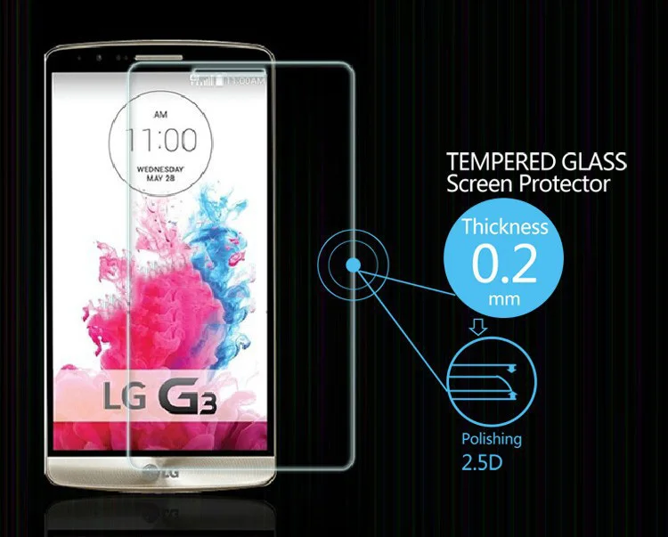 Оригинальное закаленное стекло для защиты экрана высокого качества LG VS950 Optimus G F180