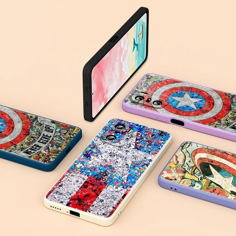 

Marvel Superhero Avengers For Xiaomi Redmi K40 K30 9A 9C 9AT 9 8 7 6 5 4X Pro Plus Liquid Silicone Cover Phone Case