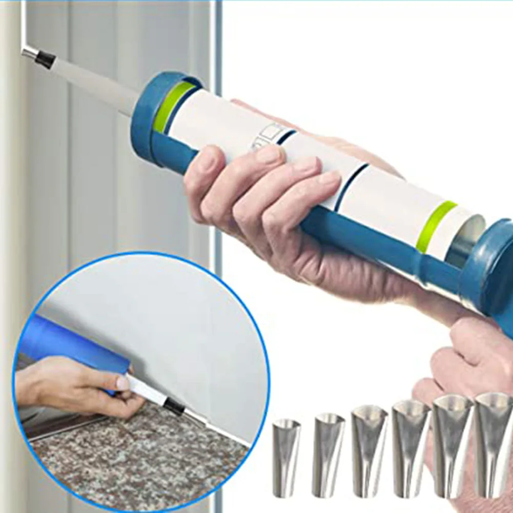 

14Pcs Stainless Steel Caulking Finisher Caulk Nozzle Applicator Silicone Sealant Finishing Tool Kitchen Bathroom Sink Joint