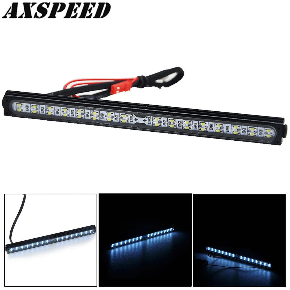 

AXSPEED TRX4 Roof Lamp 32 LED Light Bar with Dual Plug JST 1.5 Terminal 4.8V-7.4V for 1/10 Traxxas TRX-4 SCX10 II 90046 D90