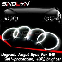 sinolyn angel eyes for bmw e46e39e36e38 sedanwagoncoupe headlight cob led drl running lights for car accessories tuning
