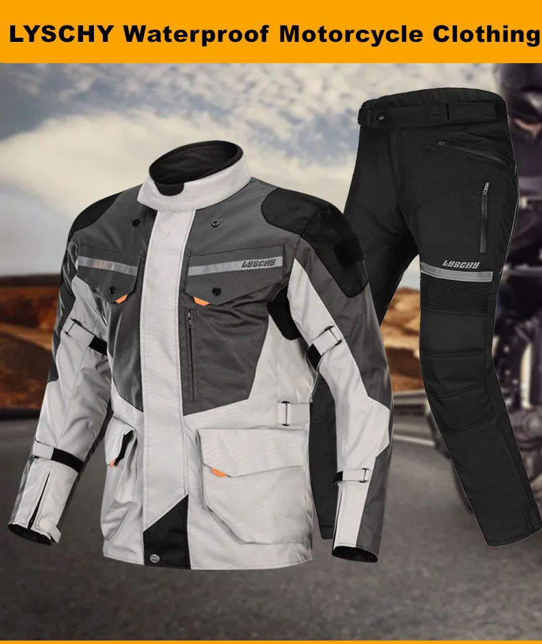 Зимний мотоциклетный костюм LYSCHY с защитой от холода куртка для езды на мотоцикле