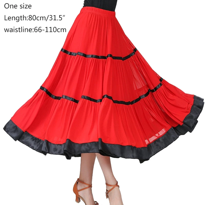

Dancing Costume Long Skirts Competition Ladies Waltz Dance Skirt Modern Standard XX9D