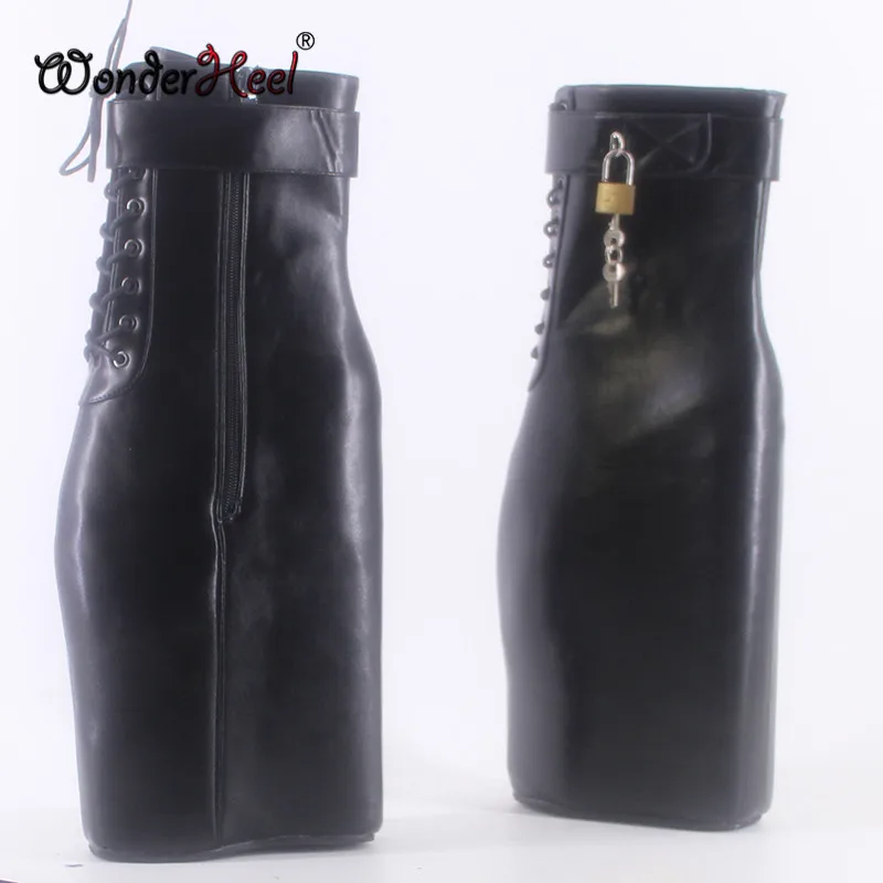 Ботильоны женские из матовой кожи Wonderheel на высоком каблуке 23 см платформе с