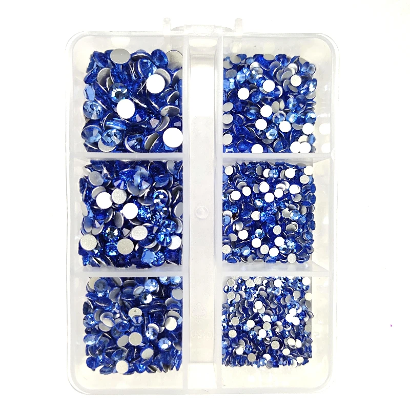 Светильник лый сапфир 3D Стразы без горячей фиксации для ногтевого дизайна с