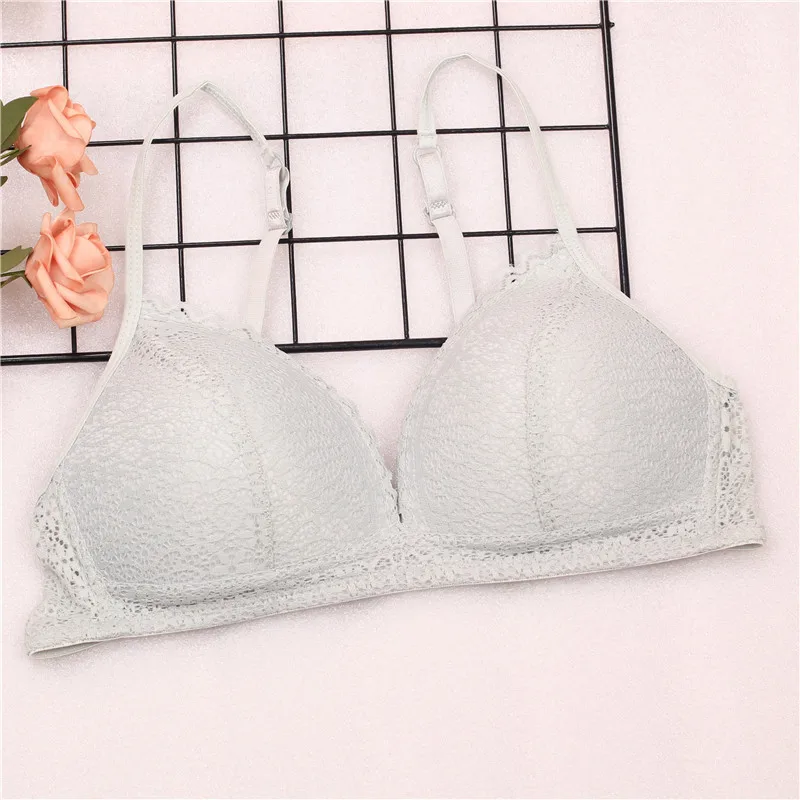 Black Bra Wire Free Push Up Sexy Women Bras Lace Bralette Lingerie Small Breast Adjusts A B C Female Underwear | Женская одежда