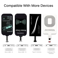 Fast Wireless Charger Receiver For IPhone Plus Universal Charging Receiver Adapter Pad Coil For Micro USB Type-C Phone