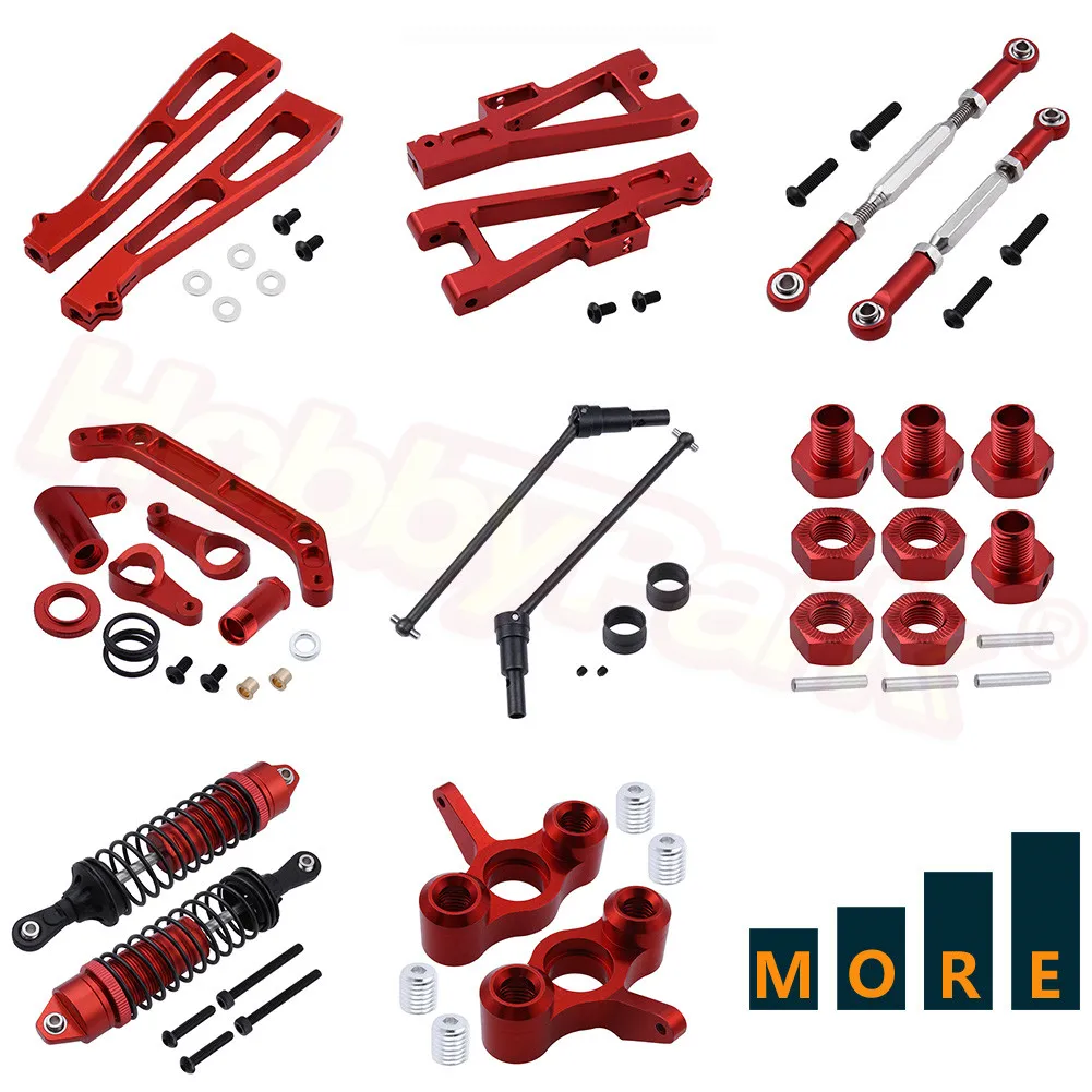 Металлические детали алюминиевый сплав для JLB CHEETAH 1/10 RC Monster Truck Hop Ups Red Anodized|Детали
