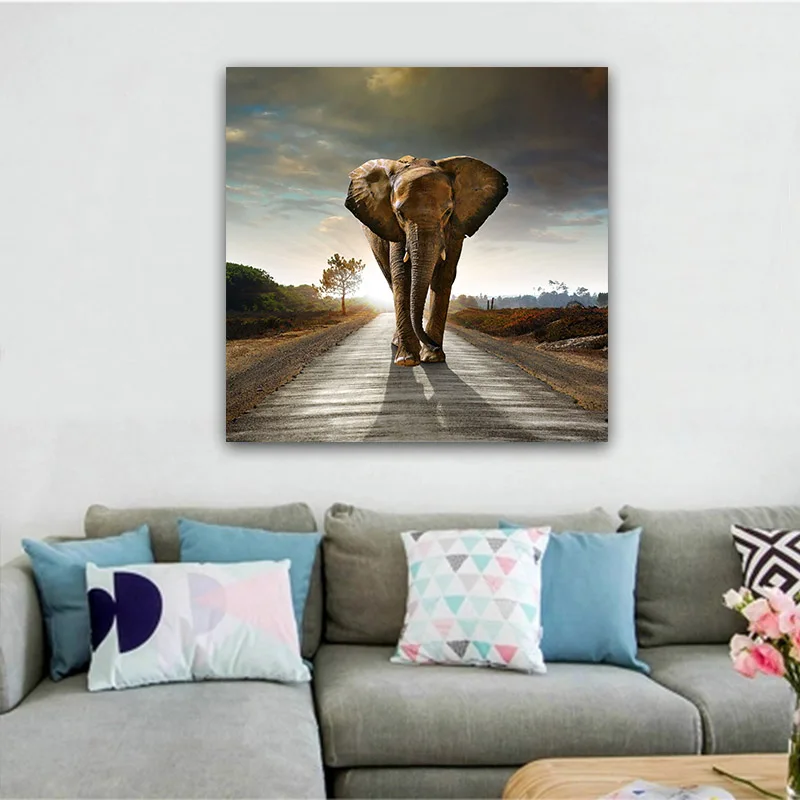 

Cute Animal Canvas Print Picture Glasses Cat Oil Painting Pop Art Posters on the Wall Living Room Decor Modern Poster and Print